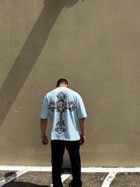 ANGEL WINGS CROSS BABY BLUE